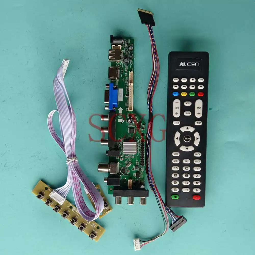

LCD Driver Control Board Work Fit B156HW02 V5 15.6" 1920 1080 DVB Digital Signal LVDS 40 Pin HDMI-Compatible VGA AV USB Matrix