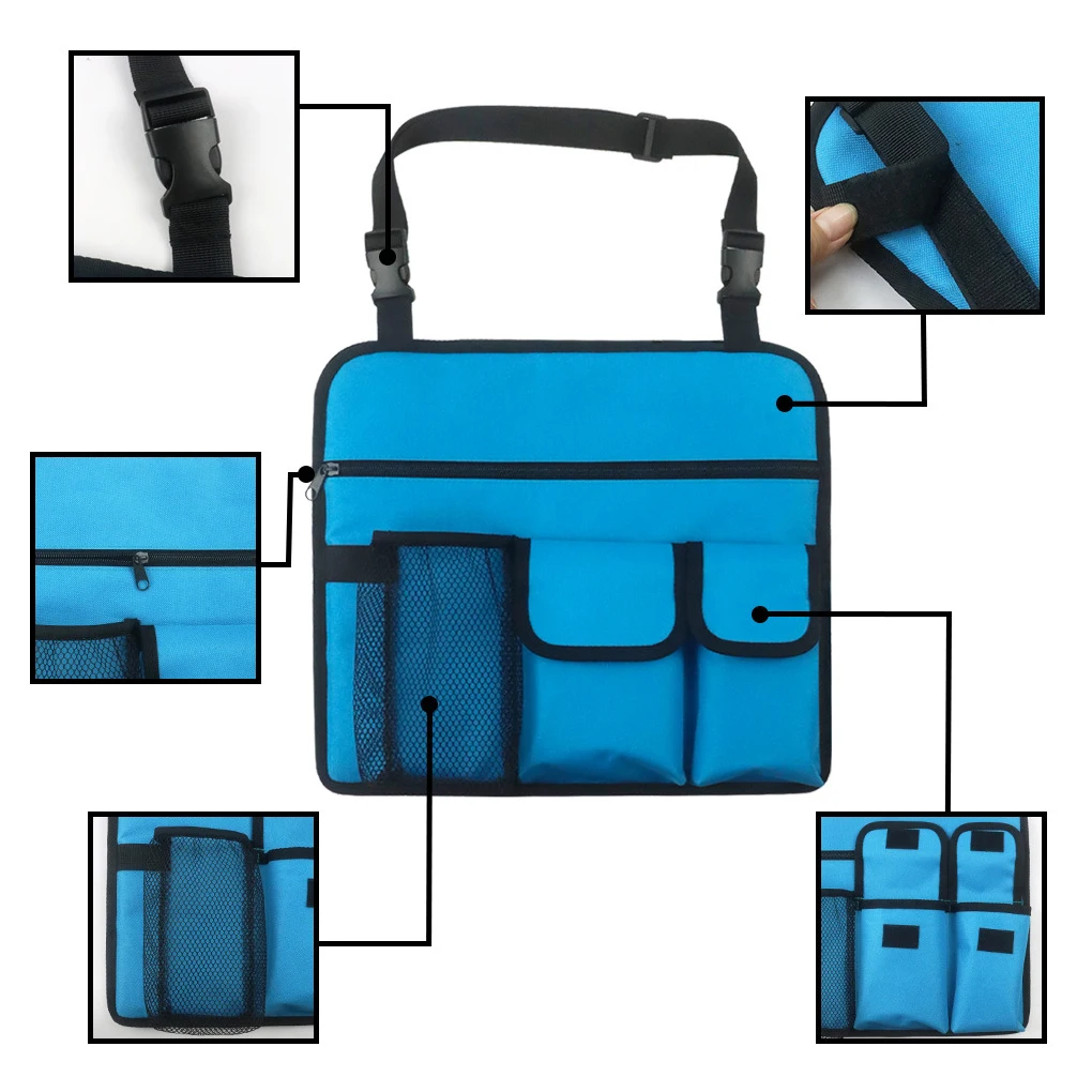 

Сумка для пляжного кресла, подлокотник из ткани Оксфорд, держатель для книги, сумка-тоут, портативный походный подвесной органайзер для рук,...