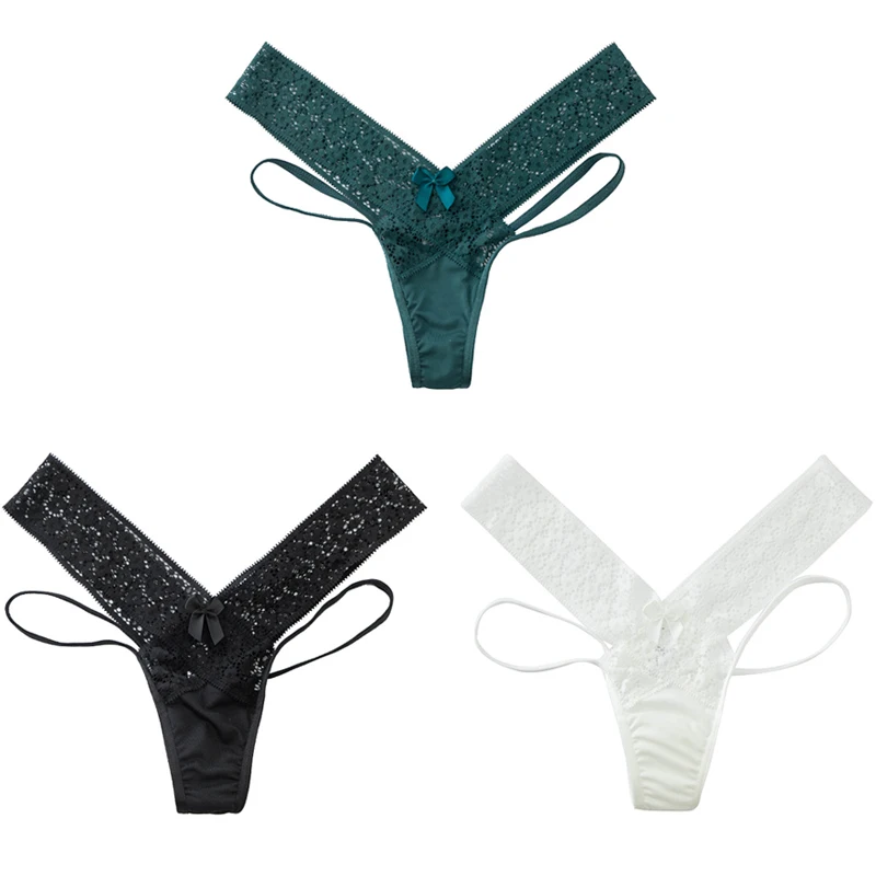 

3pcs/lot Sexy Lace Panties Women Cross Strap G Strings Low-rise Thongs Briefs Female Hollow Out Underwear Ladies Lingerie T-Pant