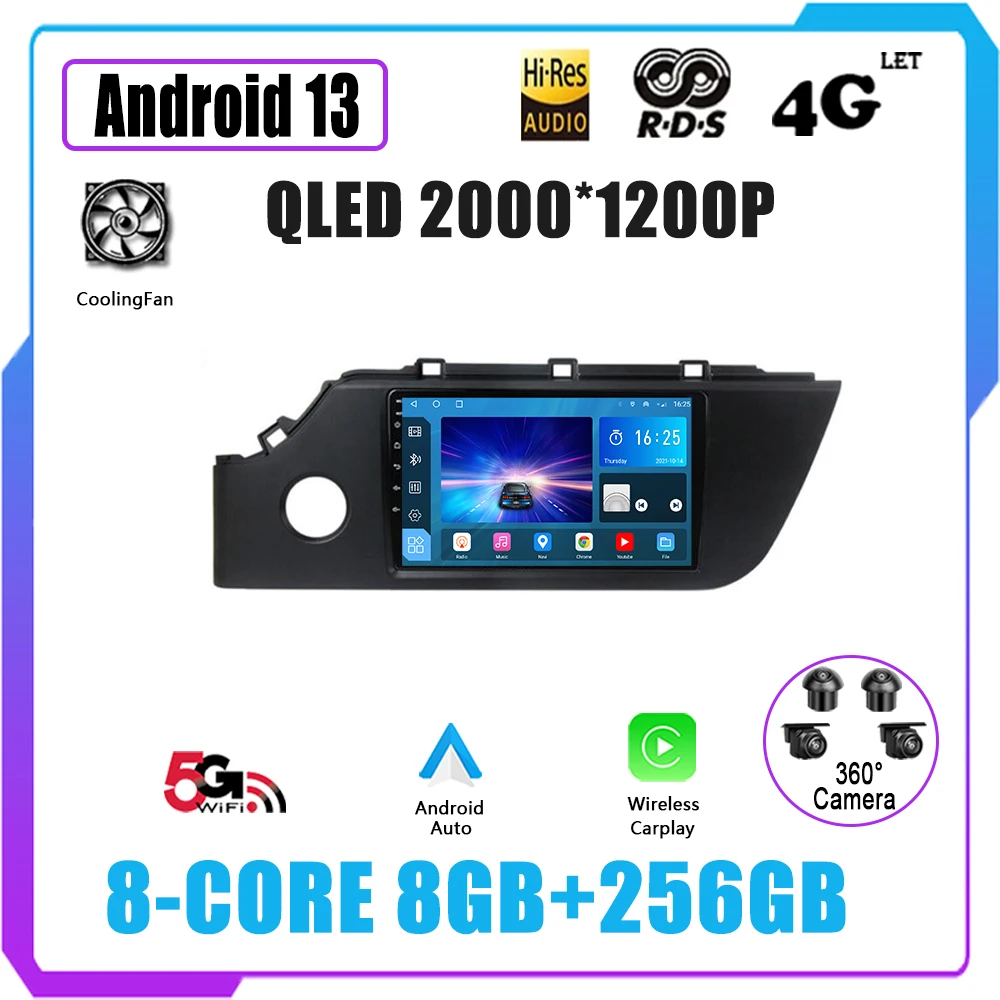 

Автомобильный радиоприемник, мультимедийный плеер Android 13 для KIA RIO 4 X-Line 2020 2021, навигация GPS DSP Carplay WIFI + 4G