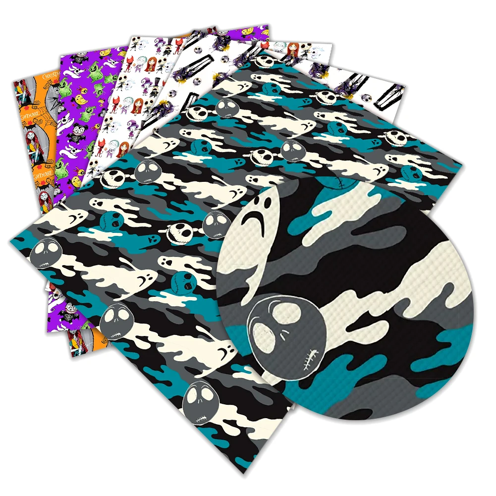 

The Nightmare Before Christmas Pattern Disney Artificial Leather Cross Pattern for DIY Jewelry Earring Craft Making 22*30cm