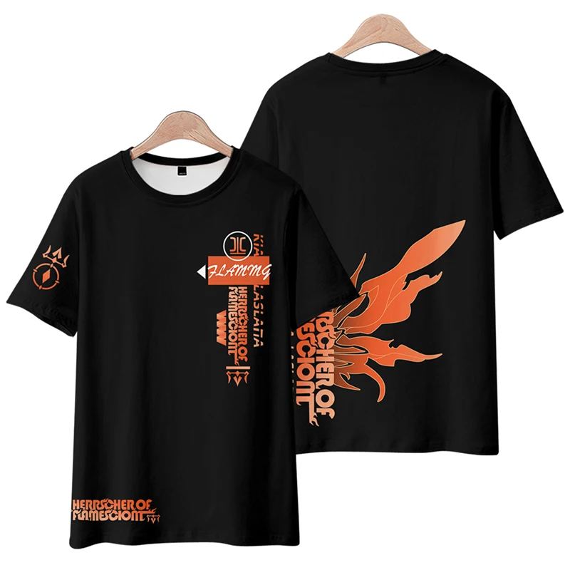 

T Shirt Men Honkai Impact 3 Herrscher of Flamescion Kiana Kaslana Men Women Short Sleeve Boy T-shirt Graphic Tees Cosplay