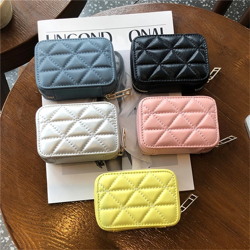 

Сумка для губной помады, искусственная кожа, мини-кошелек, органайзер, женская косметичка, зеркало, помада, Карманный Кошелек для монет