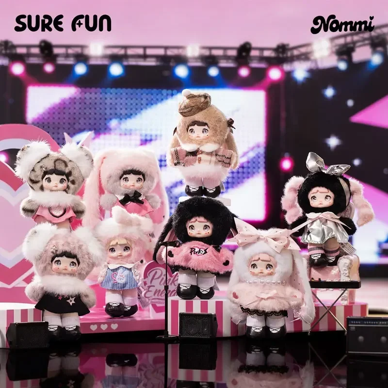 Фото SURE FUN Nommi - Серия Pink Energy: Плюшевая игрушка-сюрприз в закрытой упаковке, коллекционная кукла, милые аниме-фигурки, подарок №2