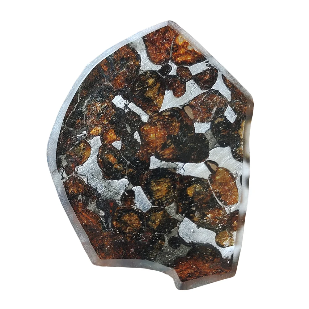 

13.1g SERICHO Pallasite Olive Meteorite Slices Natural Meteorite Material Olive Meteorite Specimens - From Kenya - CA84