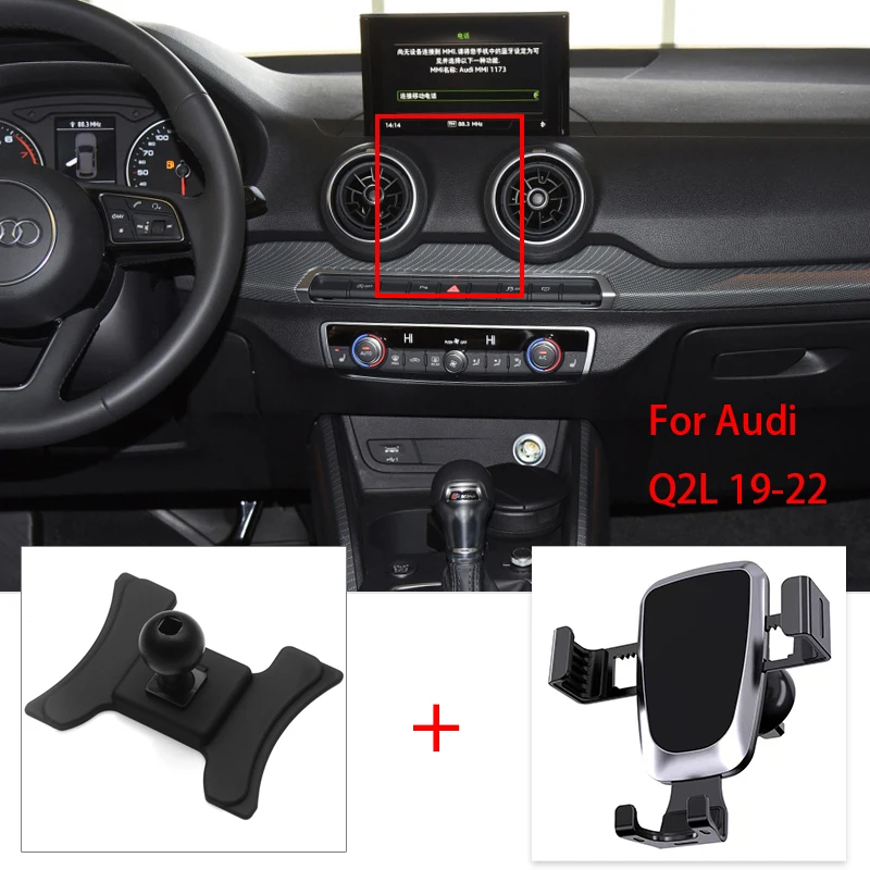 

Фотодержатель для Audi Q2L 2019 2020 2021 2022 крепление на вентиляционное отверстие кронштейн держатель для телефона GPS подставка с зажимом автомобил...