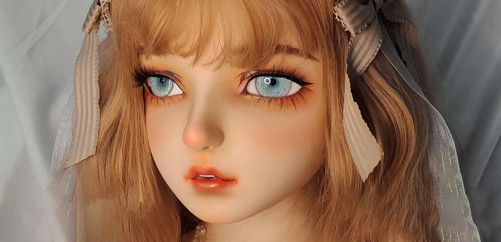 (WDoll)Special Makeup High Quality Handmade Female/Girl Resin Half Head Cute Cosplay Japanese Animego BJD Kigurumi Doll Mask - купить по