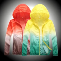summer sun protection clothing hiking breathable quick drying thin skin jackets for men hooded anti mosquito summer jacket men