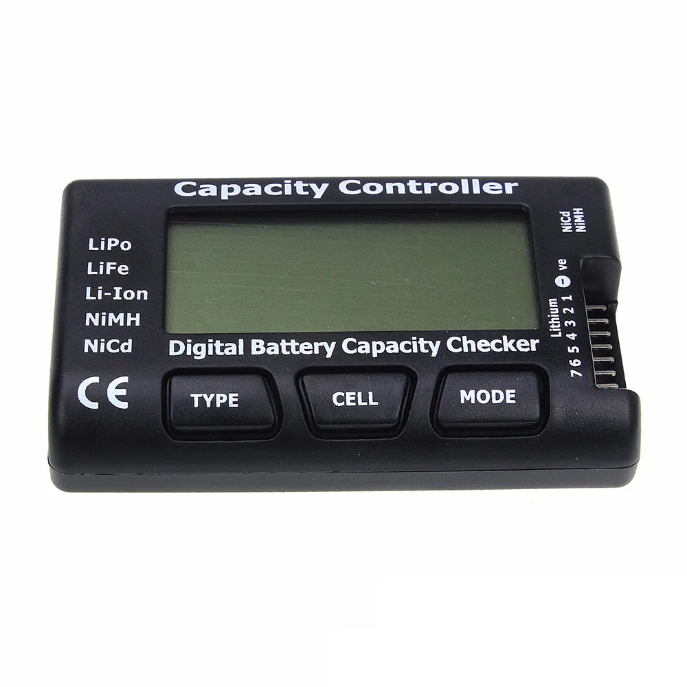 CellMeter-7 Digital Battery Capacity Detector LiPo LiFe Li-ion Nicd NiMH Battery Voltage Detector,Tester,RC Battery Meter 