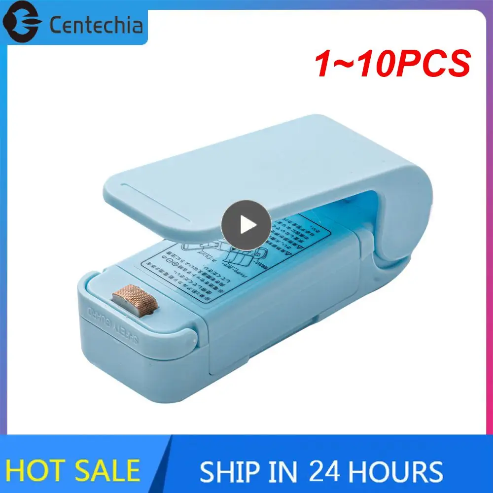 

1~10PCS Mini Heat Bag Sealing Machine Package Sealer Bags Thermal Plastic Food Bag Closure Portable Sealer Packing Kitchen