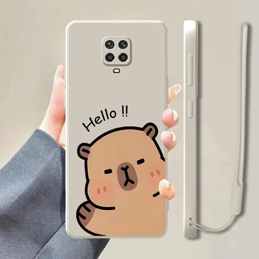 Фото Чехол для телефона с капибарой для Xiaomi Redmi Note 15 Pro Plus, Note 14, 13, 11S, 9, 12S, 14, 12, 11, 9S, 8, 10 Lite №5