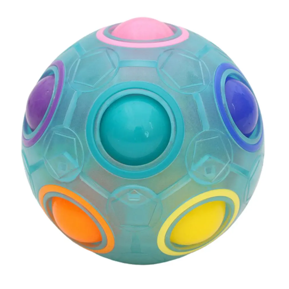 

Флуоресцентный Радужный шар 12 отверстий головоломка декомпрессионный вращающийся светящийся шар детская круглая игрушка подарок