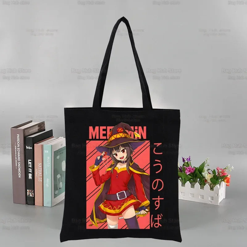 KonoSuba Megumin женская сумка через плечо Холщовая Сумка Kono Subarashii Kazuma сумки для шопинга