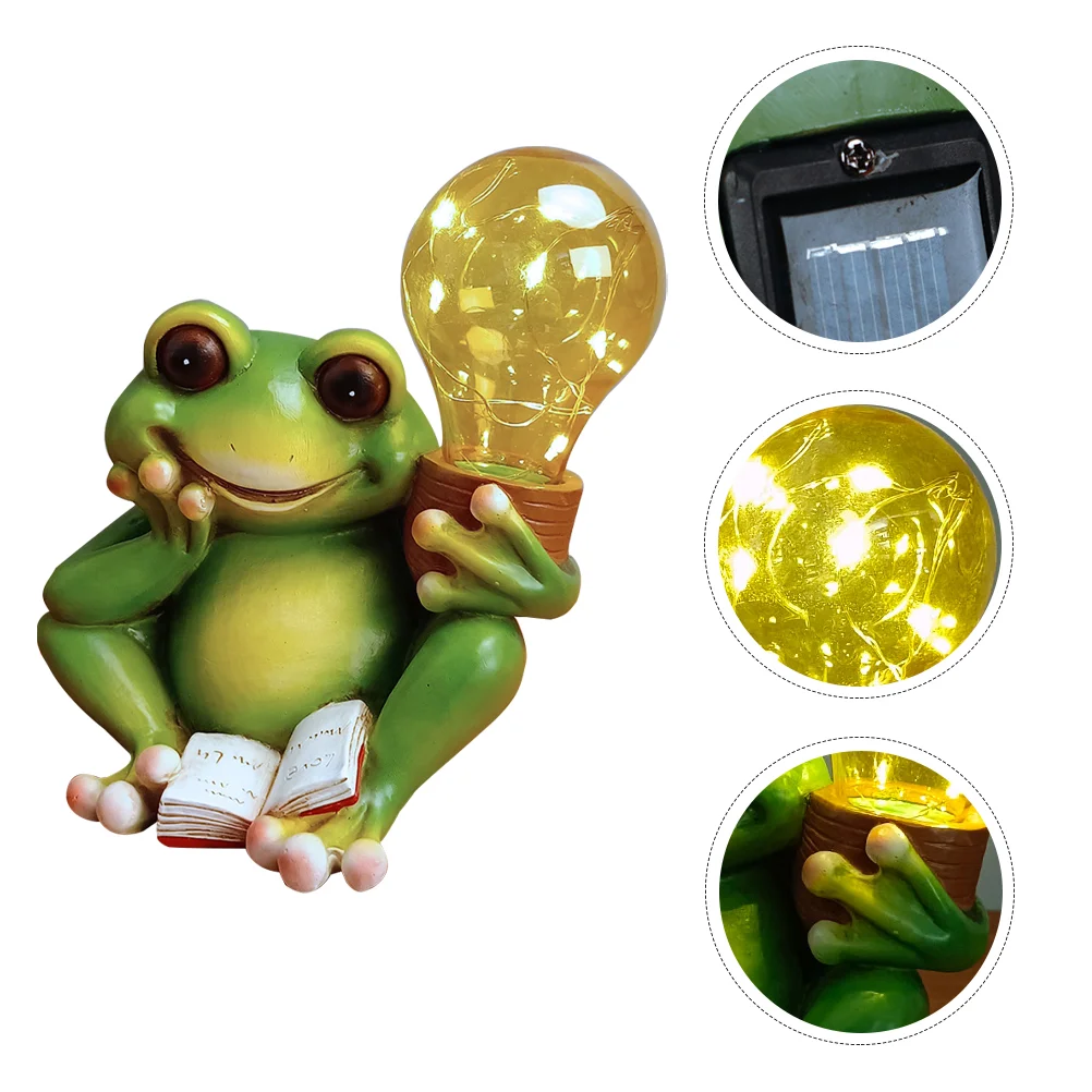 

Home Resin Solar Yard Light Outdoor Yard Frog-shape Lamp Landscape Decor