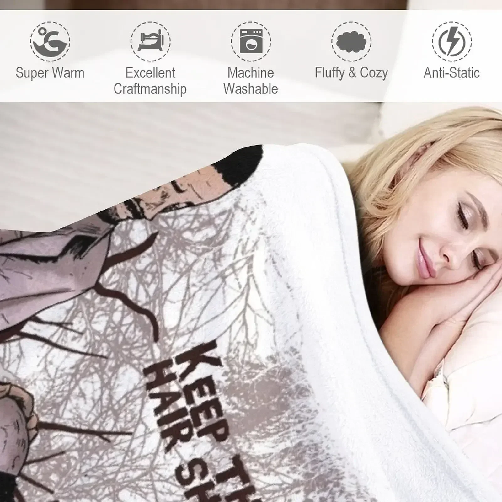 Ходячие мертвецы - Ли и Клементин пледы постельное белье пушистые рождественские