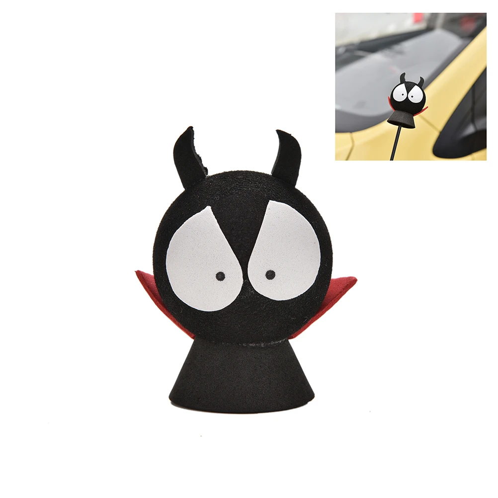 

Милые забавные мультяшные антенные шарики, красивые черные большие глаза, летучая мышь, декоративная автомобильная антенна, Топпер, украшение, аксессуар для автомобиля