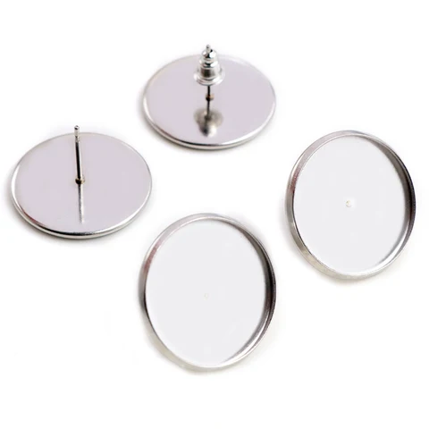 Серьги-гвоздики Wadsfred из нержавеющей стали 6/8/10/12/14/16/18/20 мм