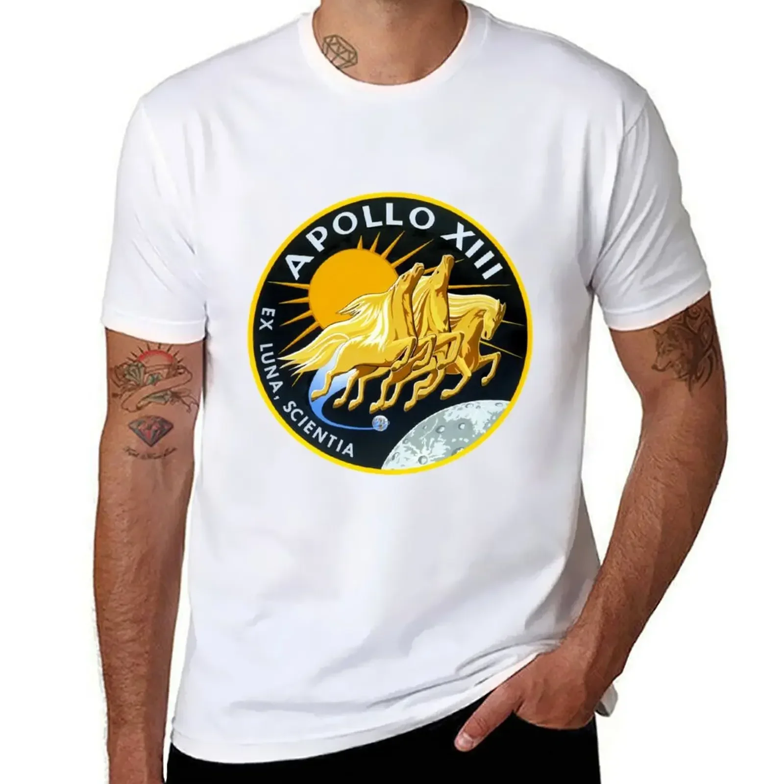 Безрукавка тяжелая неформальная с круглым вырезом Apollo 13 футболка логотипом