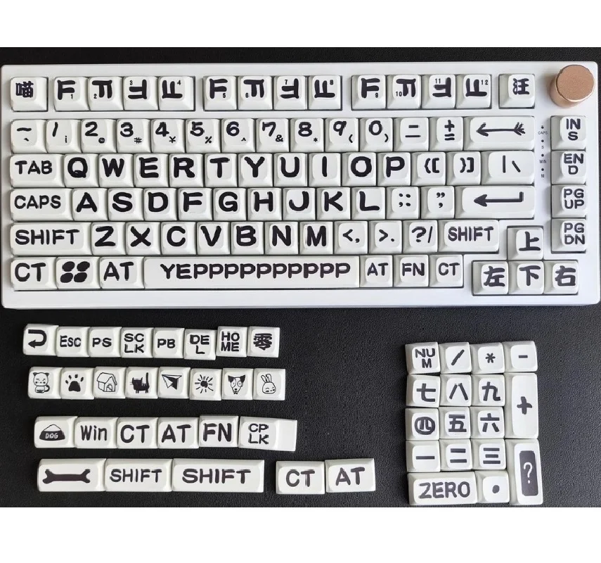 132 колпачков для клавиш PBT сублимационный краситель профиль XDA программирования