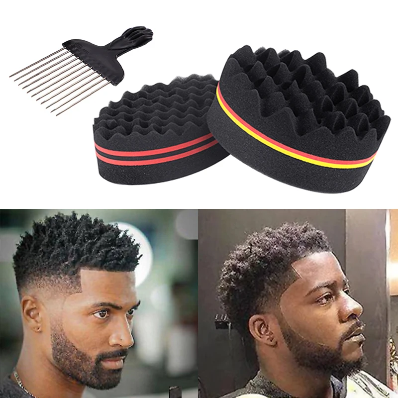 

Sdotter Breathable Perm Styling Brush Black People Twist Hair Sponge African Wavy Afro Dreadlocks Dirty Braid Friction Hair Care
