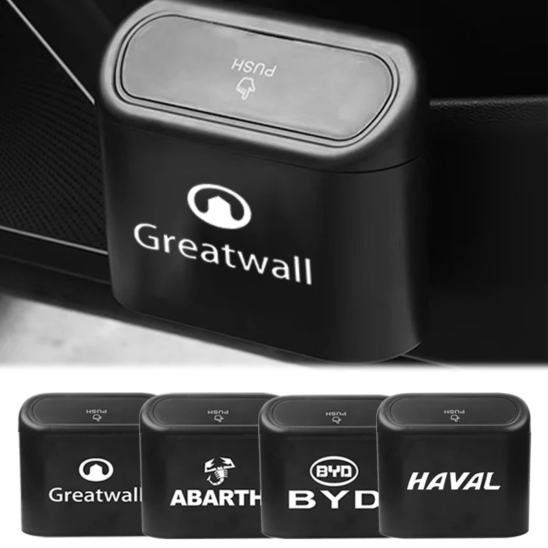 

Car Trash Can ABS Square Push-type Dust-proof Storage Box for Alfa Romeo Giulia Stelvio Brera 147 156 159 166 GT Giulietta Mito