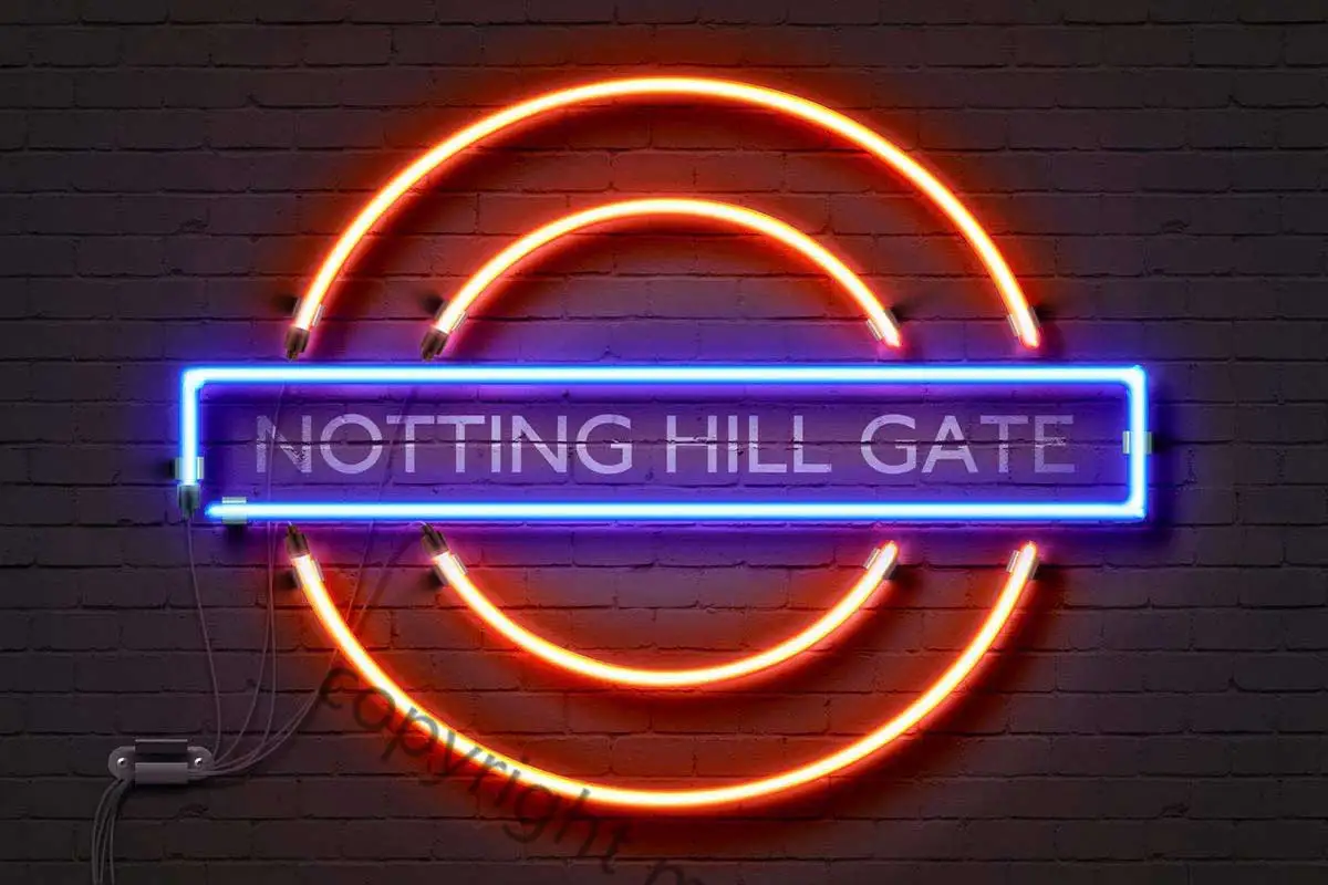 

Неоновые винтажные металлические вывески Notting Hill Gate, жестяные таблички, Настенный декор, неоновые вывески в стиле ретро для паба, дома, клуба...