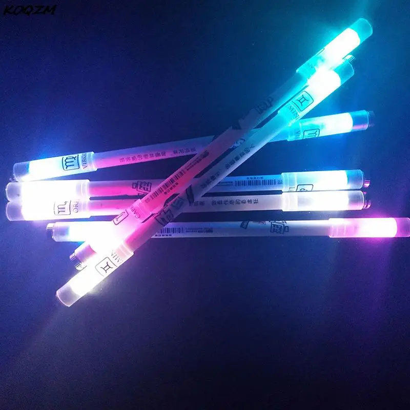 

1Pc Cool Rotating LED Flash Gel Pen With Light Students Fashion Spinning Pen Luminous Colorful Rotary Pen 2023 Students Supplies