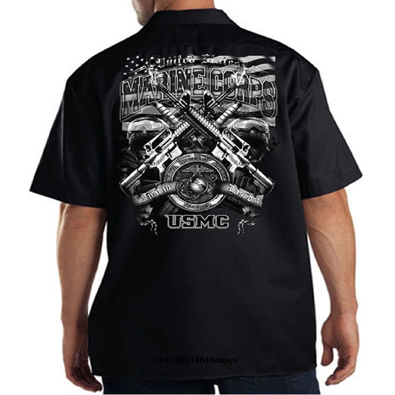 

US Marine Corps T Shirt. New 100% Cotton Short Sleeve O-Neck Casual T-shirts Loose Top Size S-3XL
