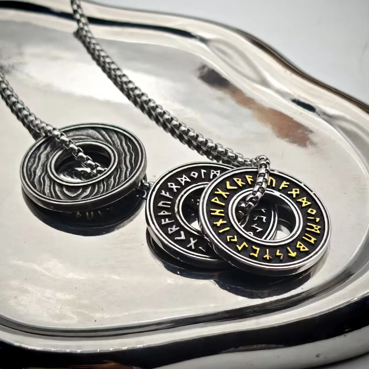 Винтажная женская подвеска из нержавеющей стали 316L скандинавские руны Викинг