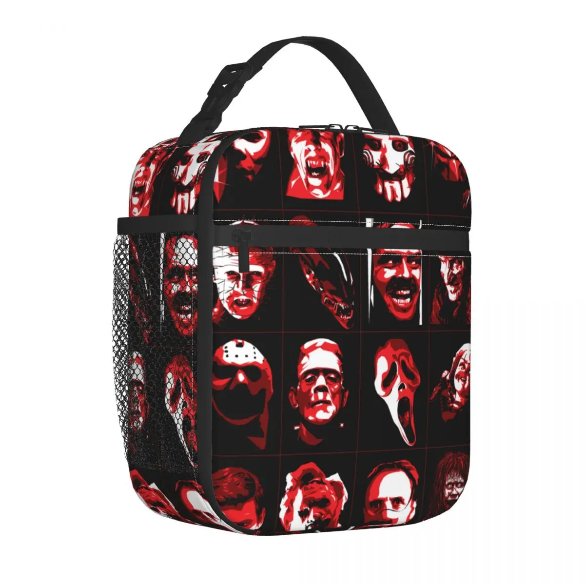 

Horror Icons Insulated Lunch Bags Large Frankenstein Dracula Chucky Pinhead Jason Meal Container Bag Tote Lunch Box Food Bag