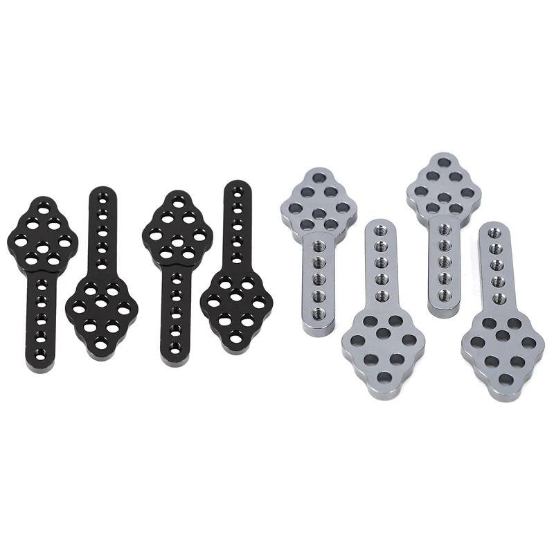 

8 шт., ЧПУ амортизатор с регулируемой высотой, угловая подставка для радиоуправляемого гусеничного автомобиля Axial SCX10 90046 D90 D110, черный и серый