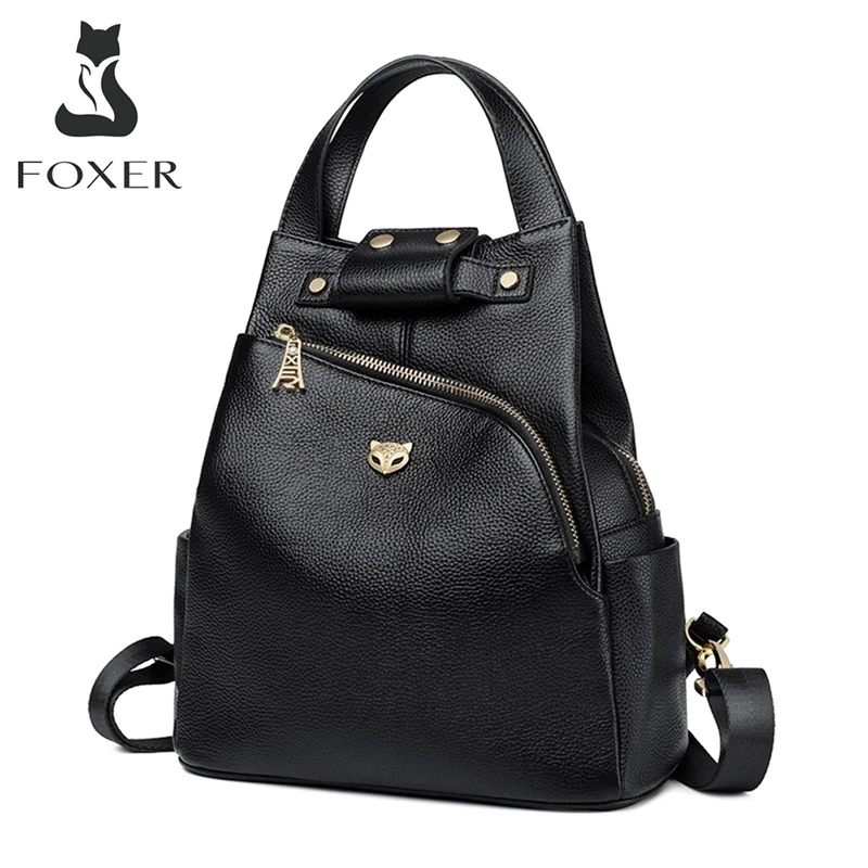 Female Genuine Cow Leather Backpack Girl School Bags Women Fashion Travel Shoulder Bag