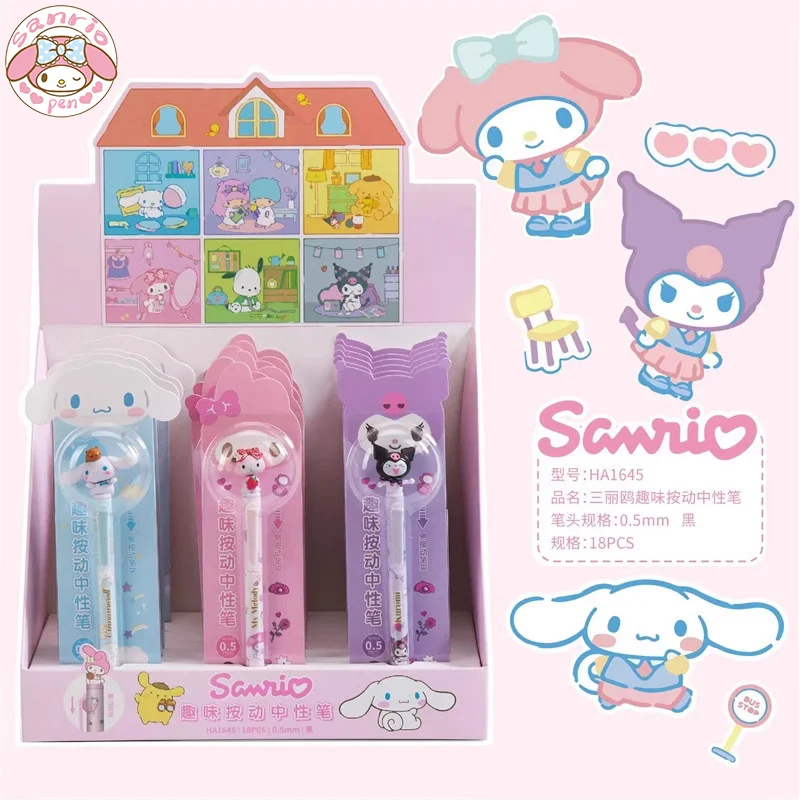 

Гелевая ручка Sanrio Fun для школы и офиса, 0,5 мм, 6/18 шт.