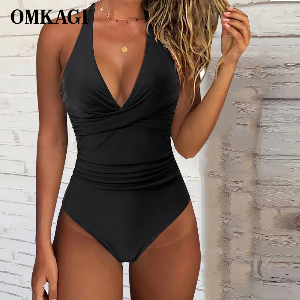 OMKAGI Woman One Pieces Swimsuit XL Swimsuit Push Up Female Sexy Cut Out Swimming Bathing Suit One Pieces Swimwear Women 2023