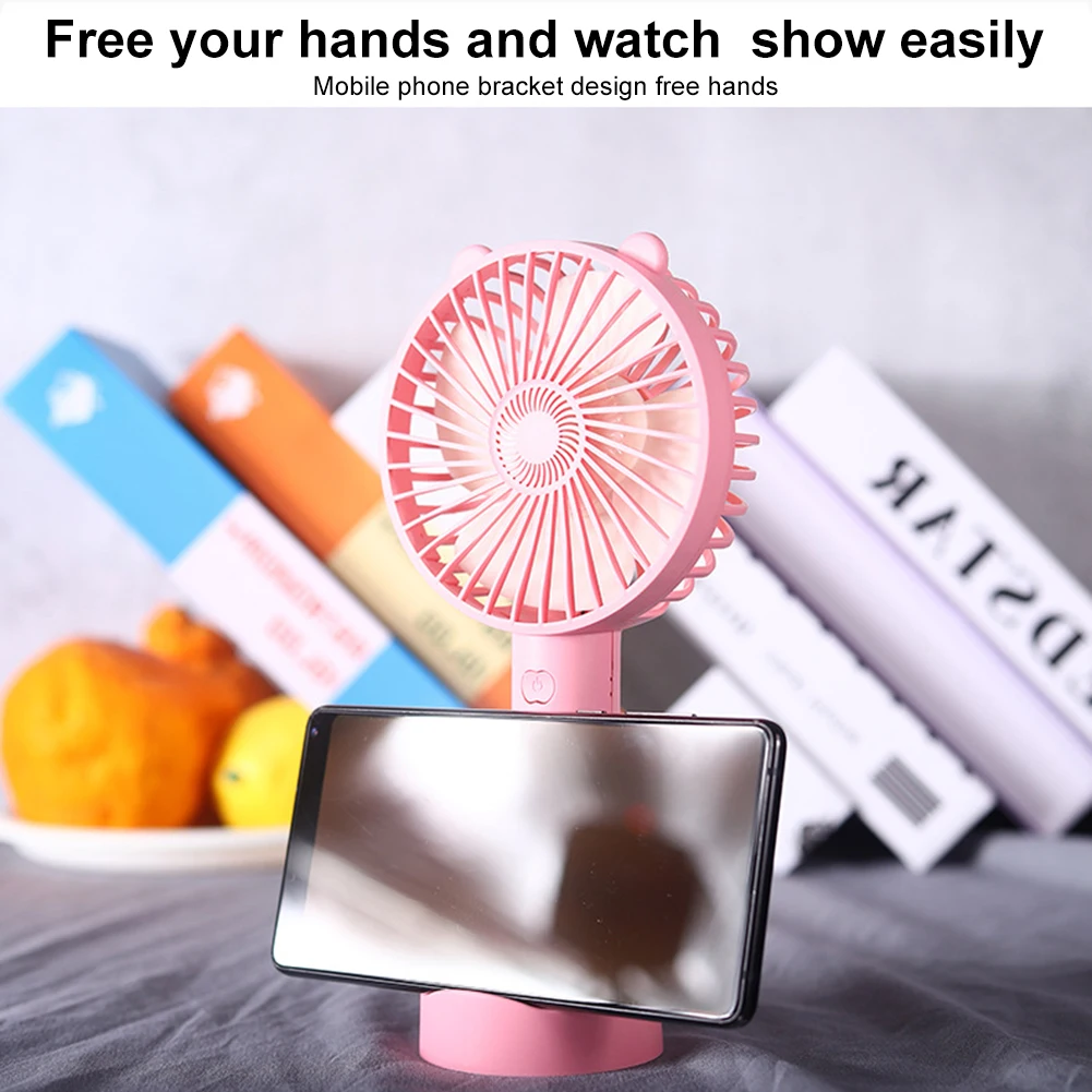

A Summer Three-Gear Adjustment Noiseless Small Fan Mobile Phone Bracket Neutral Left and Right Shaking Head Portable Small Fan