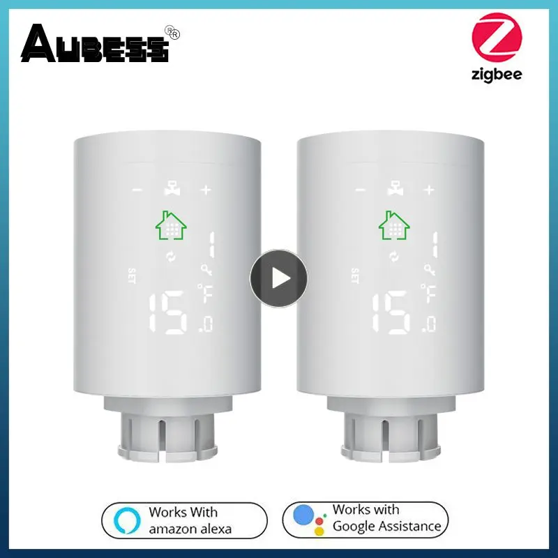 

1/2/3PCS Radiator Valve Led Digital Display Thermostat Wireless Gateway Hub New Actuator Controller Voice Remote Control Mini