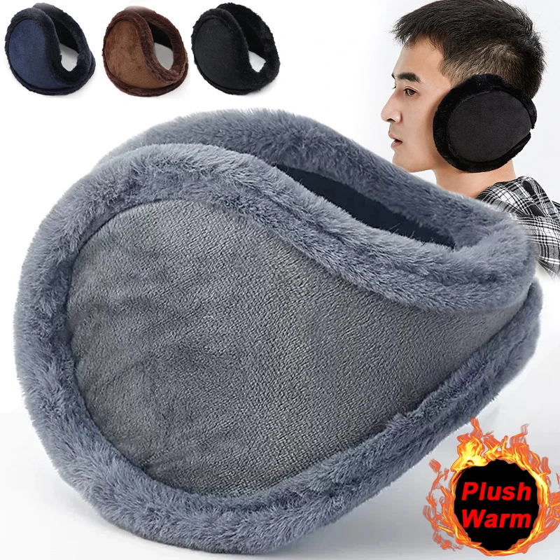 

Warm Thicken Velvet Earmuffs Winter Outdoor Cycling Fleece Rabbit Fur Men Women Ear Cover Protector Plush Soft Ear Muffs Mask