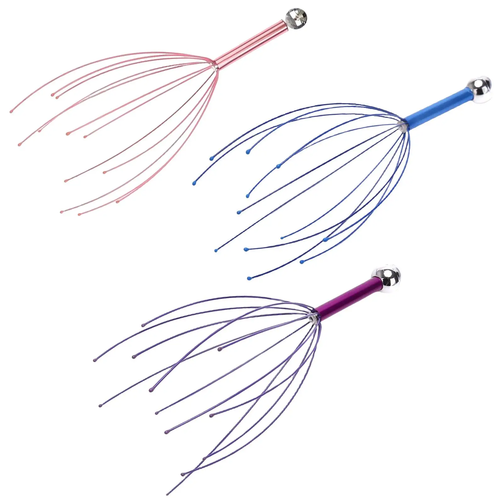 

Claw Scalp Massager Lightweight 12-Claw Portable Roll Ball Head Scratcher for