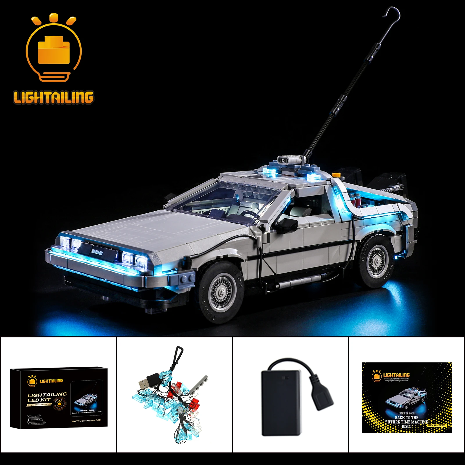 For 10300 Back To The Future Time Machine Building Block Set (not Include The Model) Toys For Children