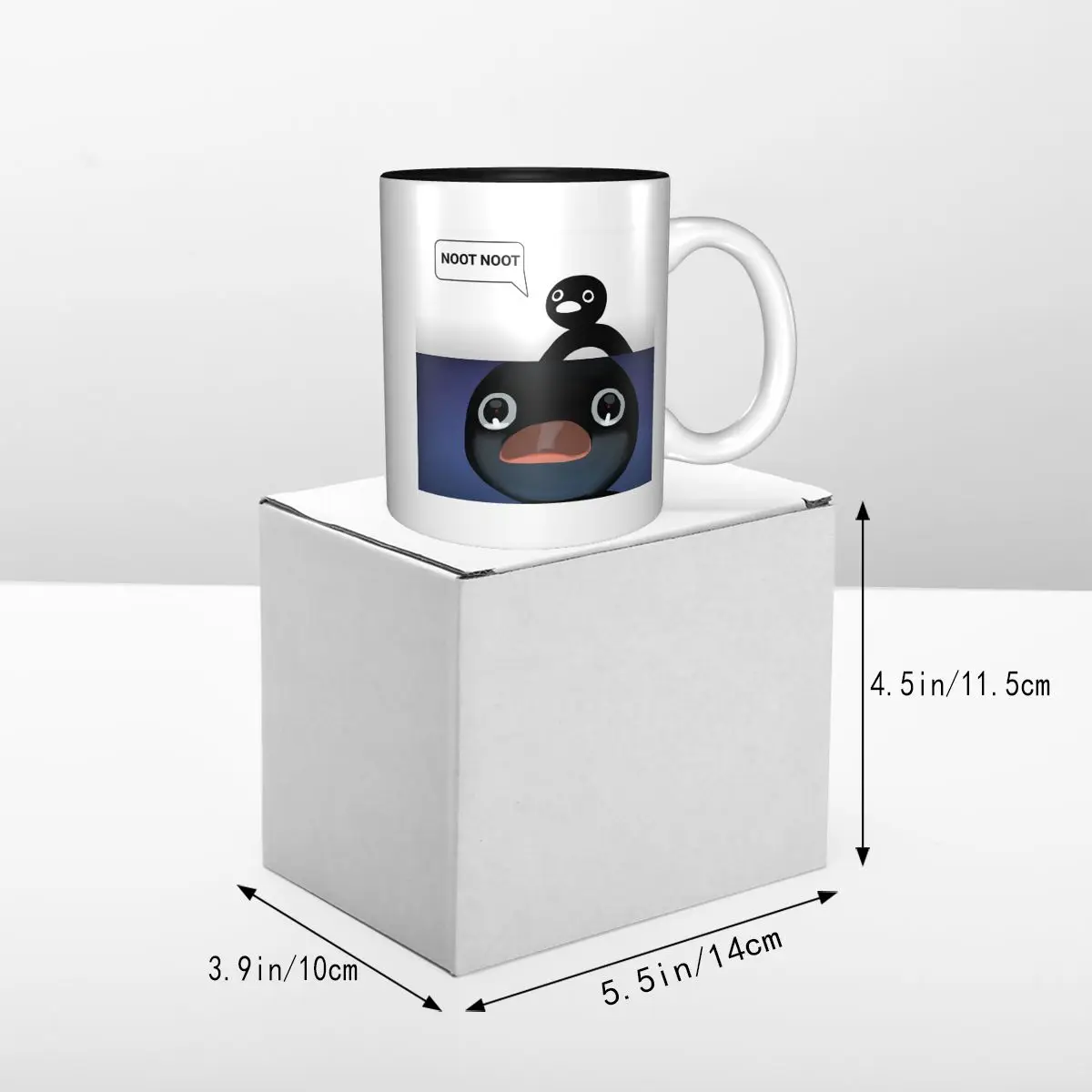 Фото Забавная керамическая кружка Pingu Noot Noot для кофе, чая, молока, подарок для друзей №4