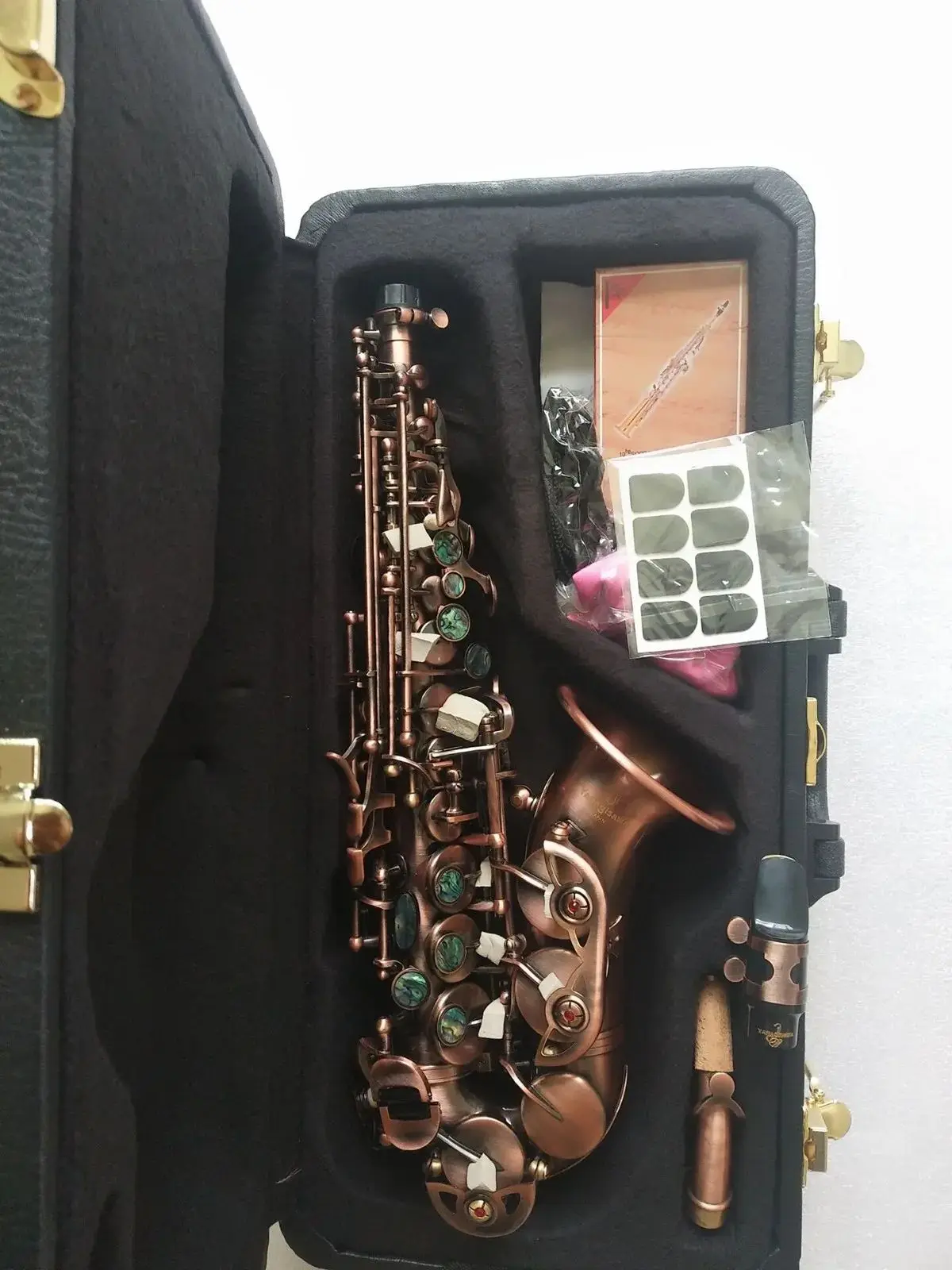

Sales New S-991 Curved Soprano Saxophone High quality copper Musical Instruments Sax with Case