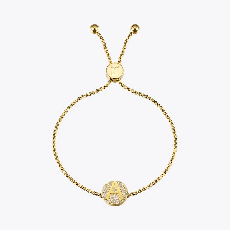 

ENFASHION Initial Letter Screw Charm Bracelets Gold Color Stainless Steel Pulseras Letter Bracelet Fashion Jewelry Gift 188004