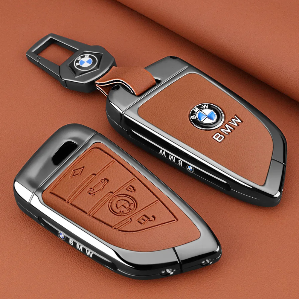 Фото Новый чехол для смарт-ключа автомобиля из цинкового сплава для BMW 1, 3, 7 серии, X1, X3, X5, X6, X7, F20, F15, F16, F48, G20, G30, G01, G02, G05, G11, G32 №5