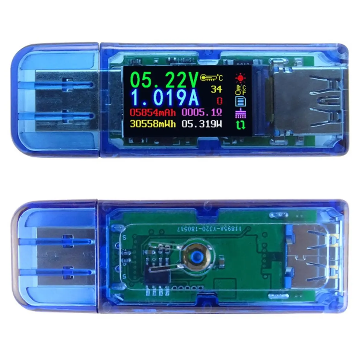 Фото (CLOS) USB-тестер напряжения и тока с функцией измерения мощности №4