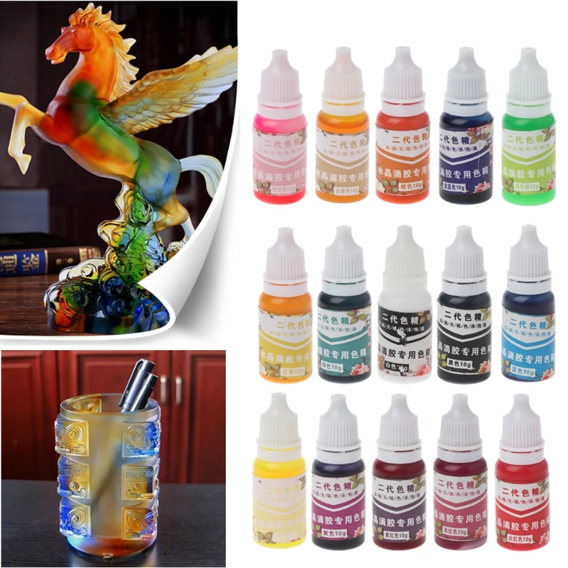 

15 Colors Non-Toxic UV Epoxy Resin Dye Liquid for UV Resin Coloring Resin Jewelry Making Concentrated UV Resin Colorant