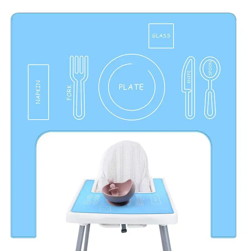 

Baby Placemat For High Chair Non-slip Silicone Food Mat High Chair Accessories Reusable Placemats For Toddlers And Babies To Eat