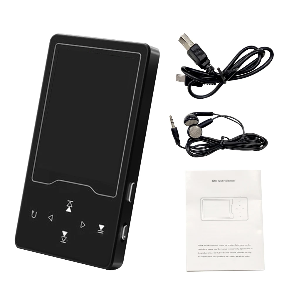 

8GB With Earphone Lossless Multilanguage 2.4inch Color Screen Rechargeable Audio Zinc Alloy FM Radio Music Video Gift MP4 Player