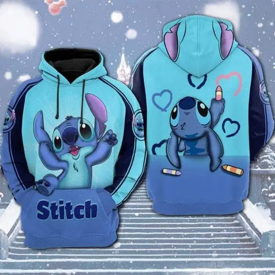 

Disney 3D Stitch hoodie men and women sweatshirt 3D hoodie