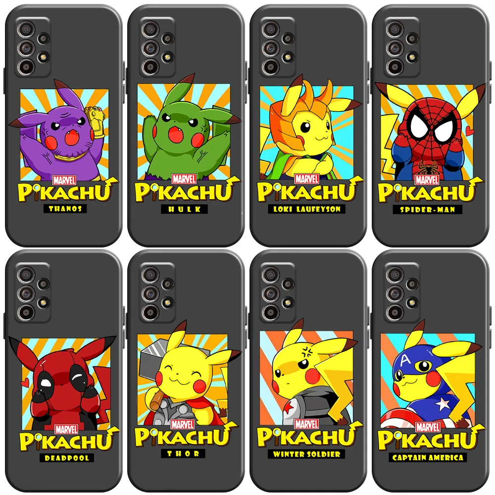 

Pokémon Anime Elf Phone Case For Samsung Galaxy A32 4G 5G A51 4G 5G A71 A72 4G 5G Silicone Cover Back Soft Carcasa Black