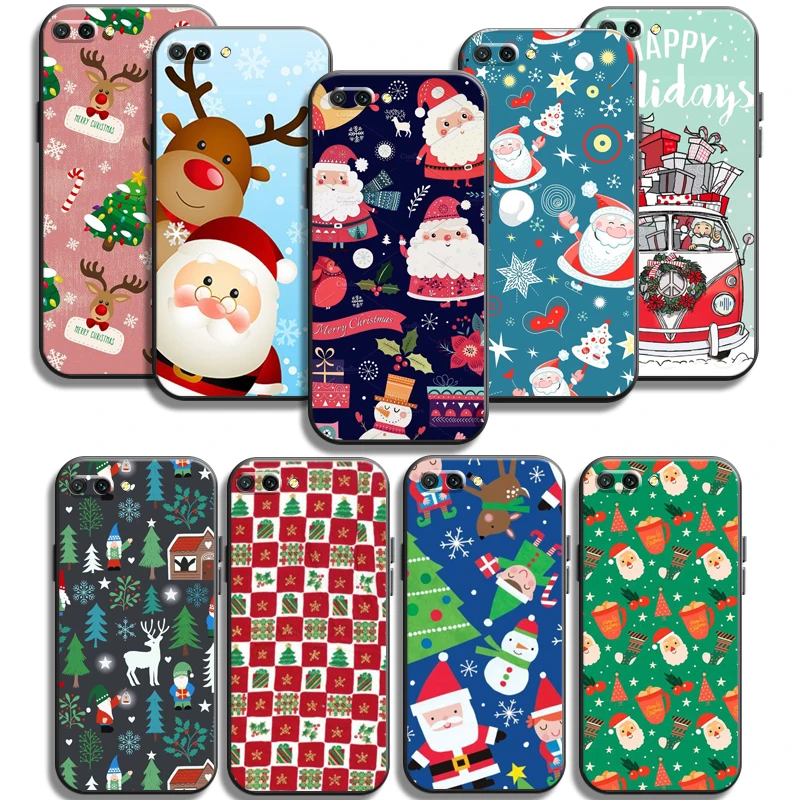 

Christmas Happy Phone Cases For Huawei Honor P30 P40 Pro P30 Pro Honor 8X V9 10i 10X Lite 9A Cases Carcasa Back Cover Coque